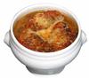 Sopa de cebolla con base de caldo de carne