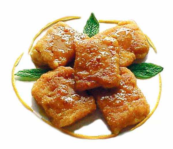 Leche frita con almibar de curry