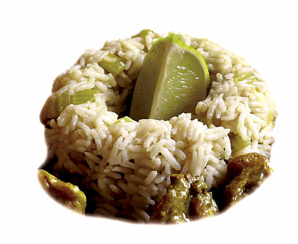 Basmati con apio verde