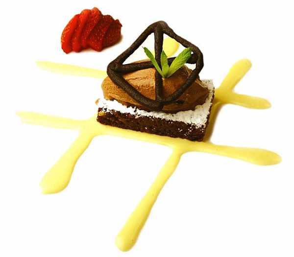 Postre de chocolates
