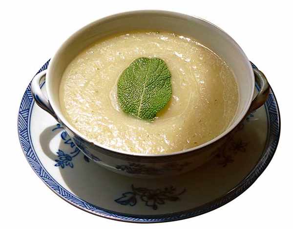 Crema de hinojos con salvia