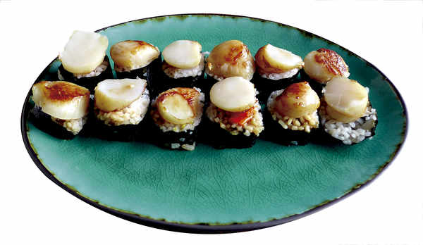 Nori Maki-Sushi de vieiras