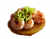 Polenta con gambas al ajillo
