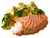 Salmón al vapor de algas