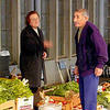 Puesto de verduras en el mercado de Pola de Siero