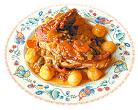 Pollo con almejas