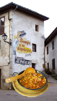 Pote de castañas en Campocaso Casa de comidas con anuncio creativo