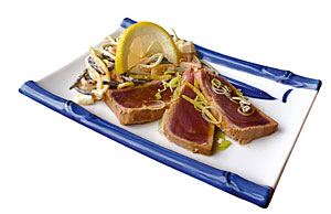 Receta de plato frío. Tataki de atún a la española